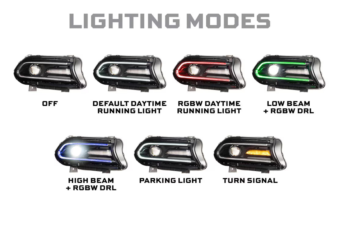 XRGB LED Headlights | Charger