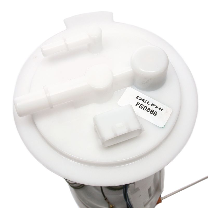 White fuel pump with Delphi FG0886 label on a white background