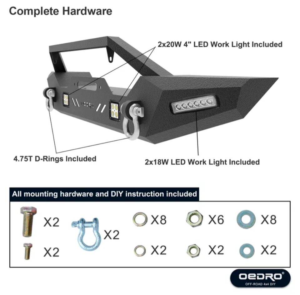 Front and Rear Rock Crawler Bumper | Wrangler - LynXautoinnovate™️