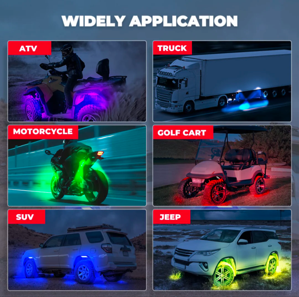 6 Pod RGB Rock Light Kit | Universal - LynXautoinnovate™️