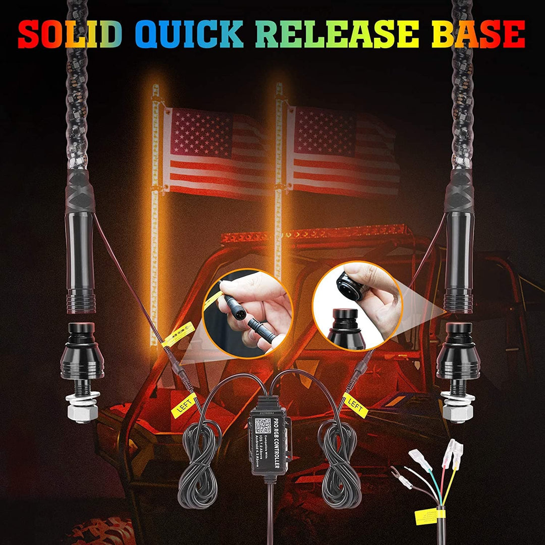 4-8 Pod RGB Light Kit and Whip Lights - LynXautoinnovate™️