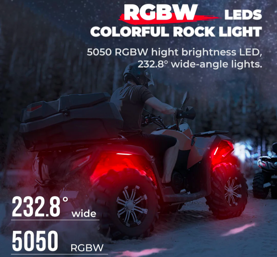 8 Pod RGB Rock Light Kit | UTV - LynXautoinnovate™️