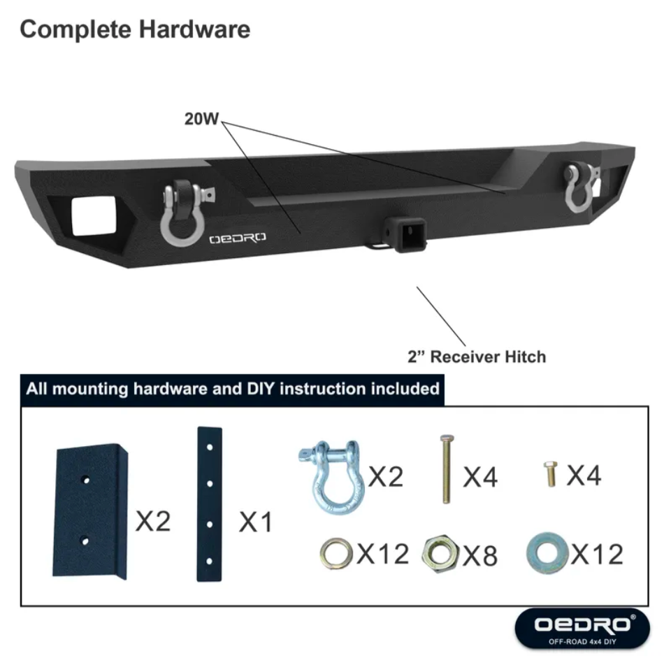 Front and Rear Rock Crawler Bumper | Wrangler - LynXautoinnovate™️