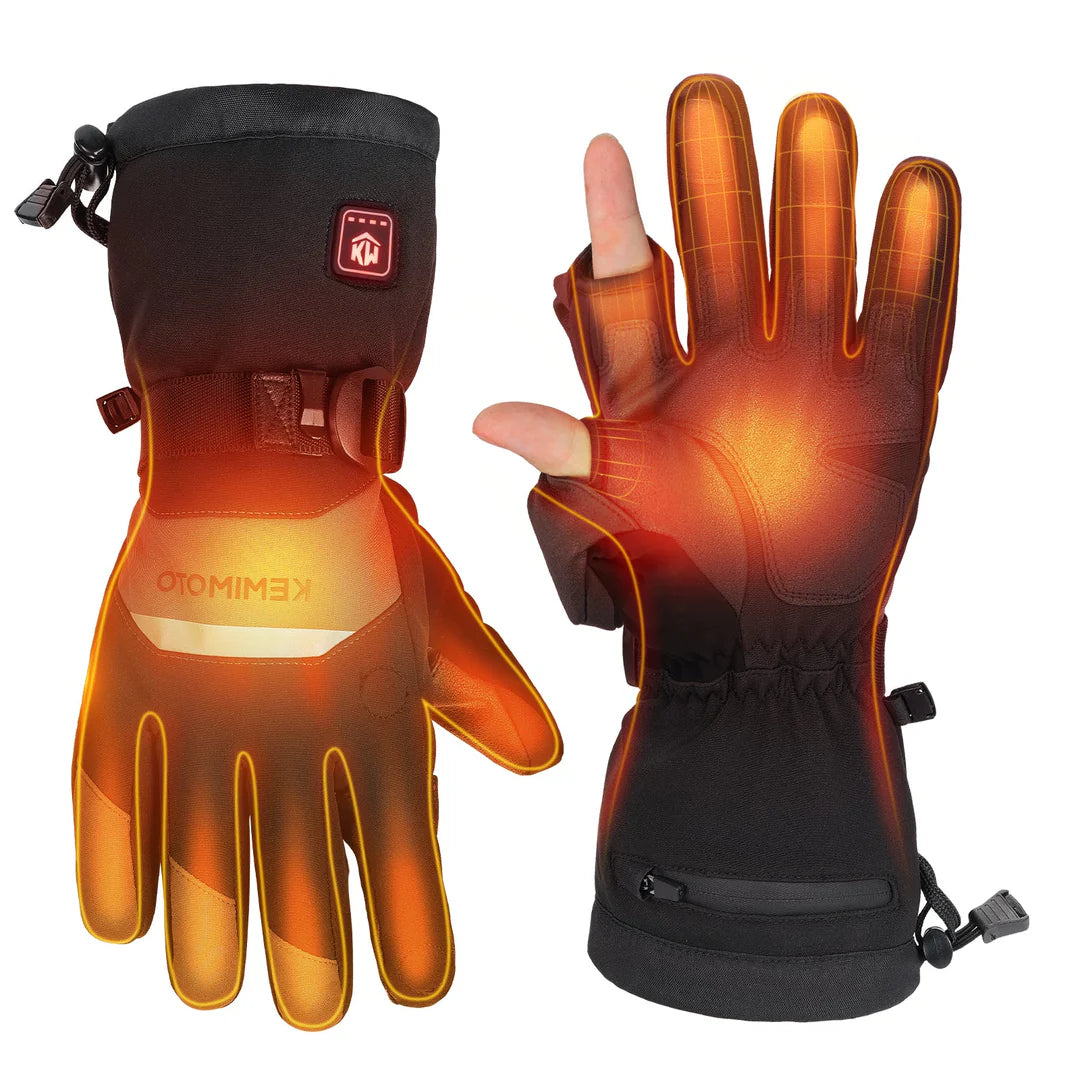 Heated Gloves w/ Magnetic Finger Flap