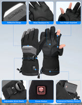 Heated Gloves w/ Magnetic Finger Flap