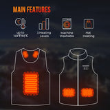 Heated Vest with Hood | Black