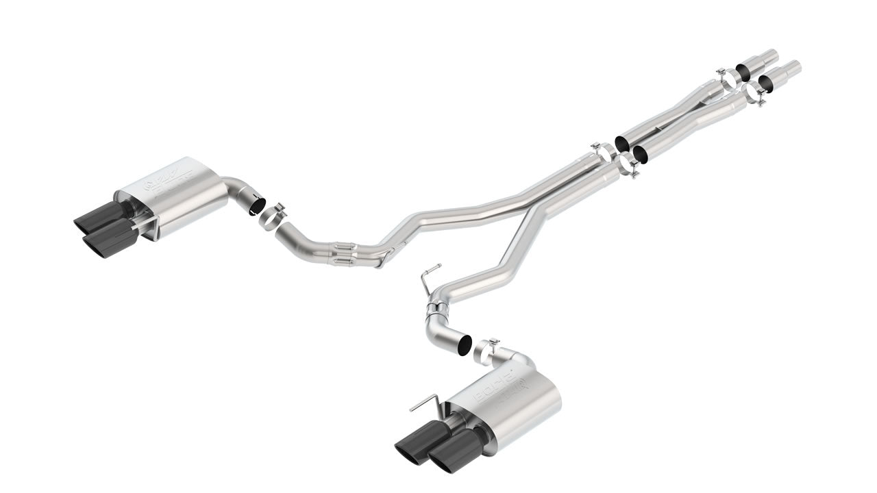 Borla ATAK Exhaust system W/black Exhaust Tips| Mustang 500 - from LynXautoinnovate  - Just $2069.99! 