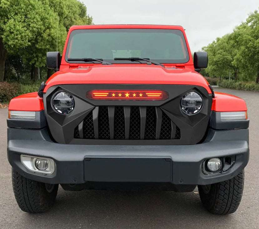 Demon Grille w/Blue Star Lights | Jeep Wrangler - from LynXautoinnovate  - Just $229.99! 