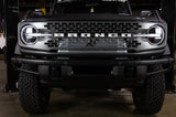 Front view of a Ford Bronco vehicle with visible branding.