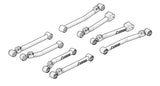 Set of mechanical links or rods on a white background