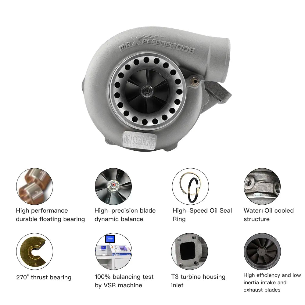 Anti-Surge T3 Turbocharger For GT35 GT3582 600HP | UNI.