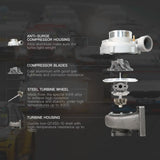 Anti-Surge T3 Turbocharger For GT35 GT3582 600HP | UNI.