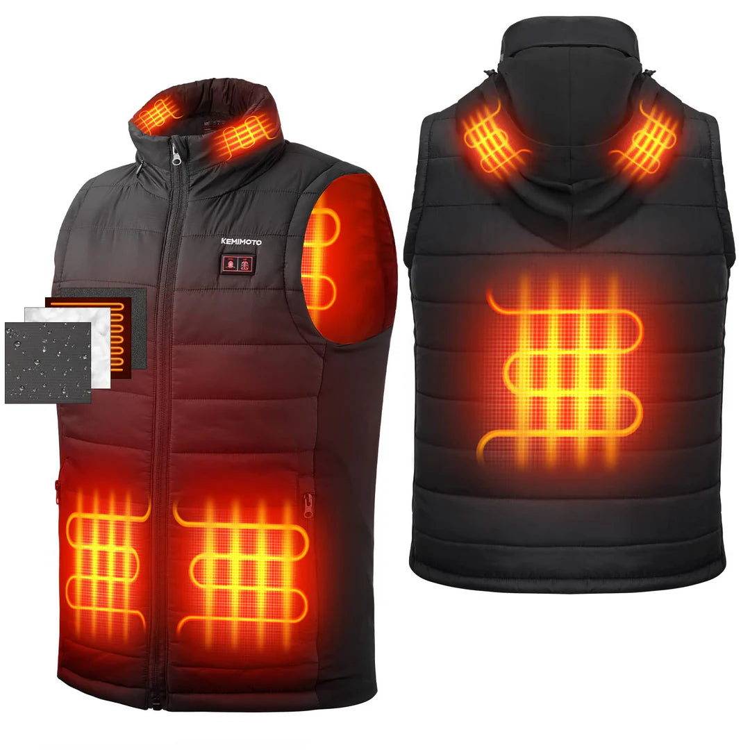 Heated Vest with Hood | Black