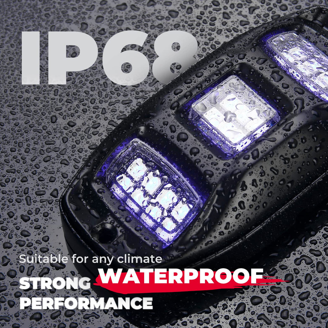 4-8 Pod RGB Light Kit and Whip Lights