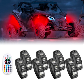8 Pod RGB Rock Light Kit | UTV - LynXautoinnovate™️