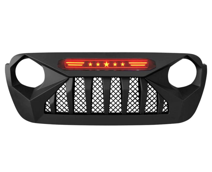 Demon Grille w/Blue Star Lights | Jeep Wrangler - from LynXautoinnovate  - Just $229.99! 