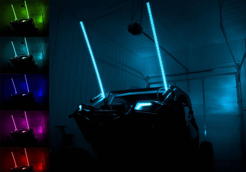 LED Whip Lights for ATV/UTV/RZR (5FT & RGB - 2Pcs) - from LynXautoinnovate  - Just $129.99! 